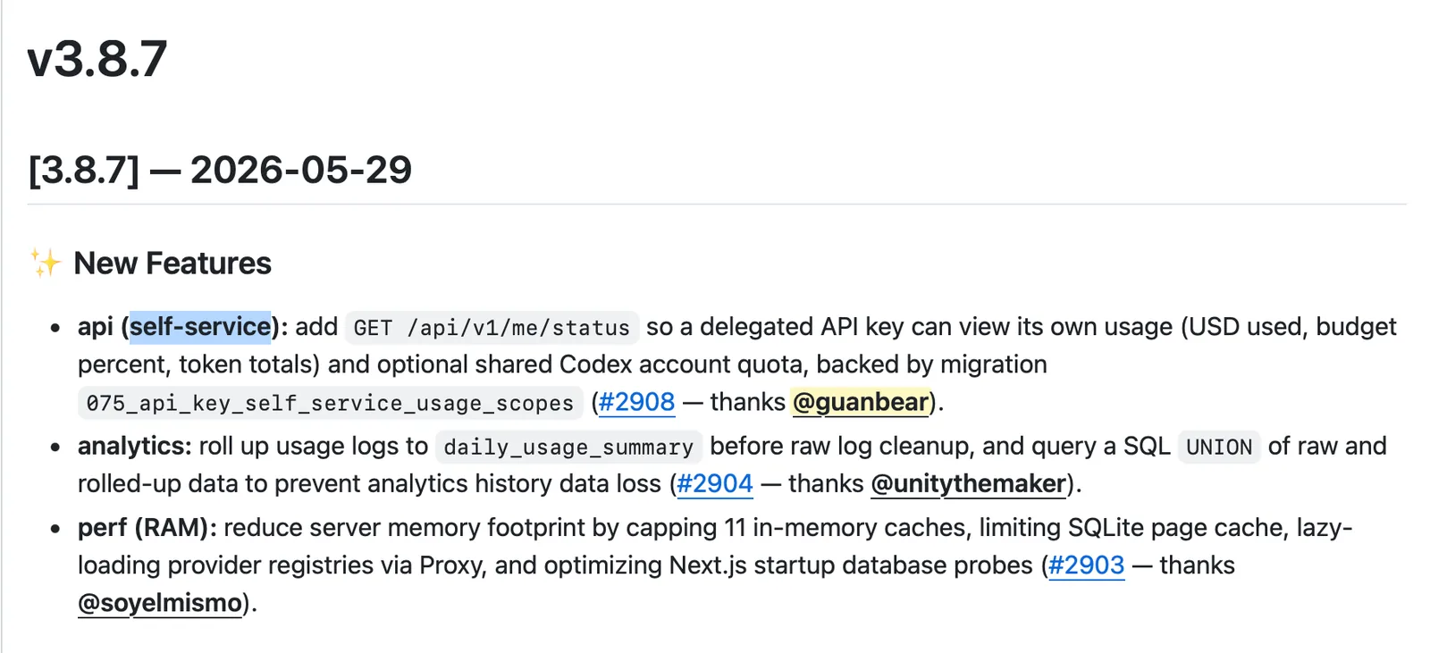OmniRoute API Proxy v3.8.7 release note